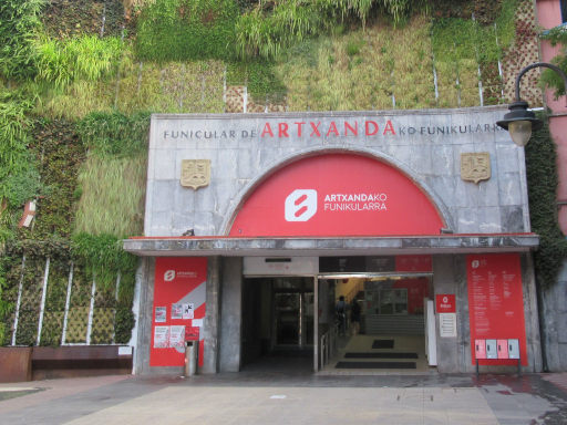 Standseilbahn, Artxanda, Bilbao, Spanien, Talstation in der Stadt Calle Castaños
