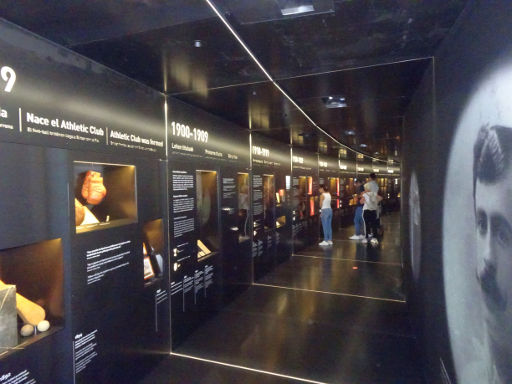 Athletic Club Museum und Stadion Führung, Bilbao, Spanien, Museum Zeitlinie