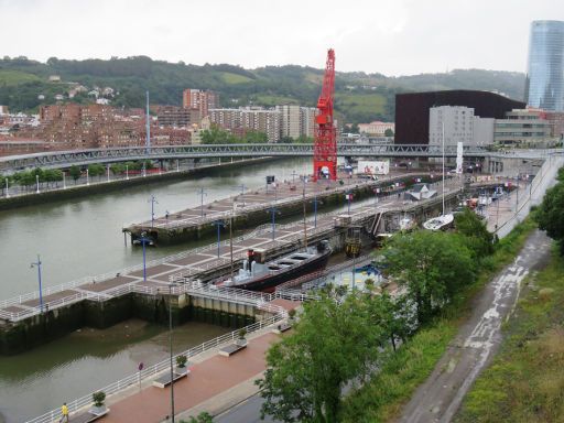 Museo Marítimo Ría de Bilbao, Bilbao, Spanien, Ansicht vom Fußball Stadion