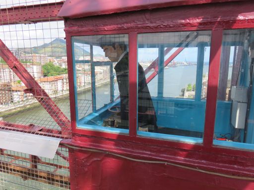 Puente Vizcaya, Portugalete, Spanien, ehemalige Bedienerkabine