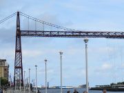 Puente Vizcaya, Portugalete, Spanien, Ansicht vom Ufer Portugalete