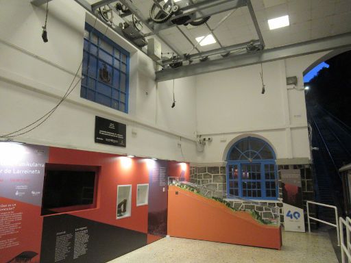 Standseilbahn Museum, Trapagaran, Bilbao, Spanien, Bahnsteig und Ausstellung