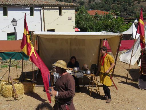 Buitrago del Lozoya, Spanien, Vorführung Waffen im Mittelalter