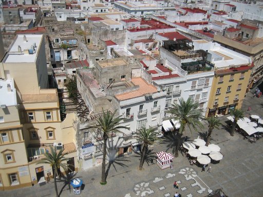 Cádiz, Spanien, Blick auf den Platz vor der Kathedrale