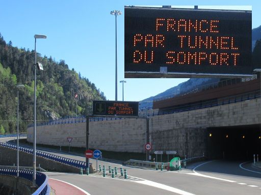 Canfranc-Estación, Spanien, Somport Straßentunnel nach Frankreich