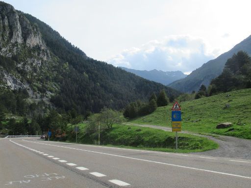 Somport Pass, Canfranc-Estación, Spanien, N-330a kurz hinter Canfranc-Estación