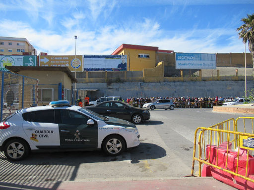 Grenze Ceuta, Spanien – Marokko, Ceuta, Spanien, Einreise Marokko Fußgänger