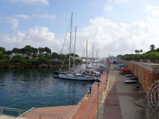 Ciutadella, Menorca, Spanien, natürlicher Hafen mit Segelbooten