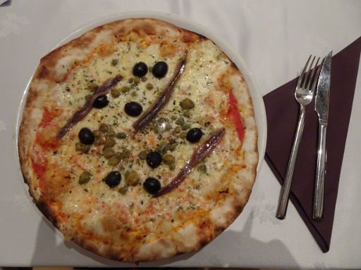 Ciutadella, Menorca, Spanien, Pizzeria Roma, Pizza Napolitana