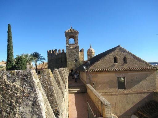 Alcázar de los Reyes Cristianos, Córdoba, Spanien, Burgmauer und Türme