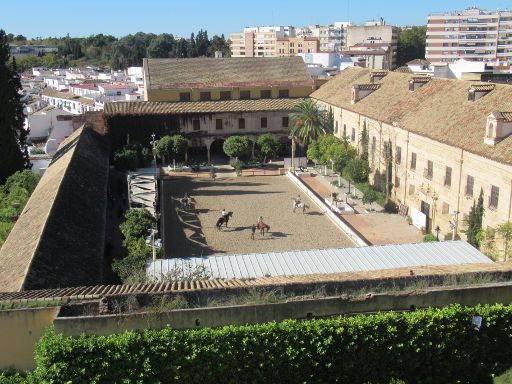 Córdoba Ecuestre, Córdoba, Spanien, Blick vom Alcázar de los Reyes Cristianos auf den Reitplatz