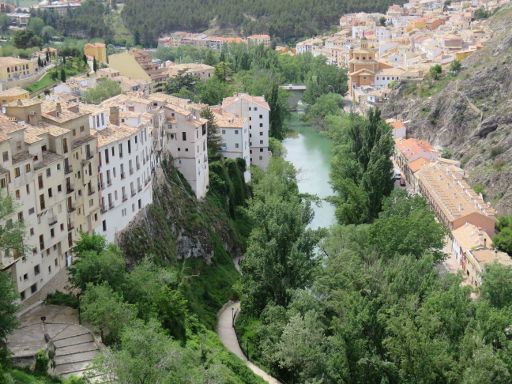 Cuenca, Spanien, Häuser am Rio Jucar