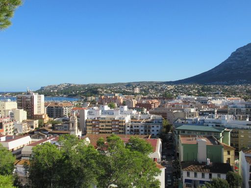 Burg von Dénia, Dénia, Spanien, Ausblick auf die Stadt Richtung Süden