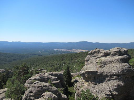 Castroviejo, Duruelo de la Sierra, Spanien, Blick ins Tal Richtung Duruelo de la Sierra