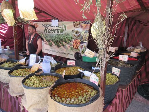 XXV Feria Medieval Mittelalter Markt, El Álamo, Spanien, Aceitunas Romero, Oliven