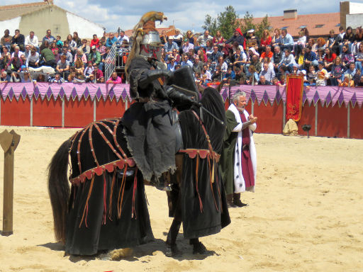 Feria Medieval Mittelalter Ritterturnier, El Álamo, Spanien, Der schwarze Ritter