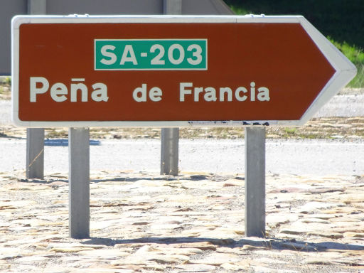 Peña de Francia, Spanien, Abfahrt Peña de Francia SA-203