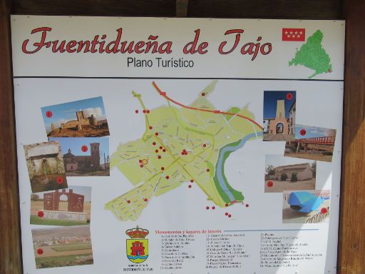 Fuentidueña de Tajo, Spanien, Stadtplan mit den Sehenwürdigkeiten