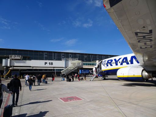 Flughafen Fuerteventura, FUE, Spanien, Ryanair Boeing 737 auf einer Außenposition im Januar 2019