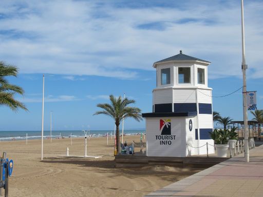 Gandía, Spanien, Tourismusinformation am Platja Nord