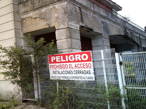 La Camocha, stillgelegtes Kohlebergwerk, Gijón, Spanien, abgesperrtes Gelände