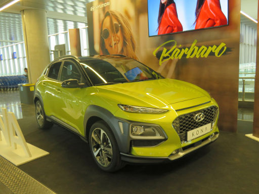 Flughafen Gran Canaria, LPA, Spanien, Ausstellung neuer Hyundai KONA im Januar 2018