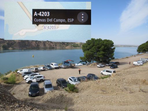 Traves&iacute;a a nado Embalse del Negrat&iacute;n 2026, Stausee , Schwimmwettbewerb, Granada, Spanien, TomTom START 52 Europe 45 L&auml;nder Karte und kostenloser Parkplatz