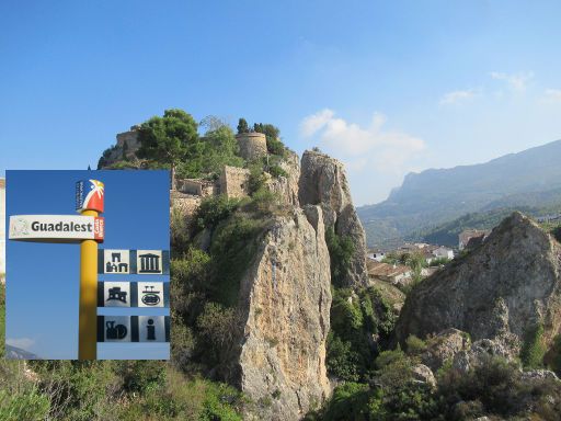 Guadalest, Spanien, historischer Ort auf dem Felsen