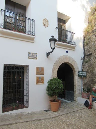 Guadalest, Spanien, Eingang Museum Casa Orduña