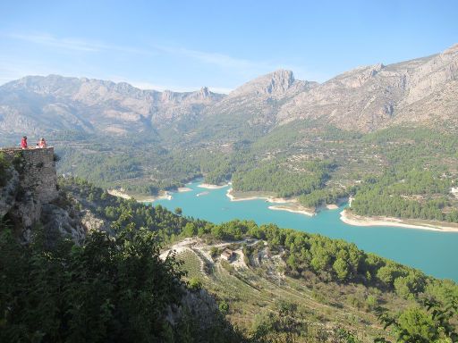 Guadalest, Spanien, Ausblick auf den Stausee Guadalest