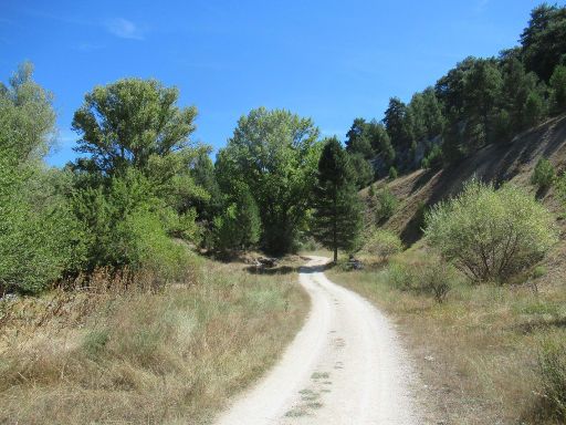 Cañón del Río Lobos, Hontoria del Pinar, Spanien, Feldweg zum Autoparkplatz