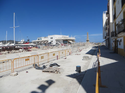 Ibiza, Spanien, Hafen Umbau 2015, Blick Richtung Plaza de a Riquer