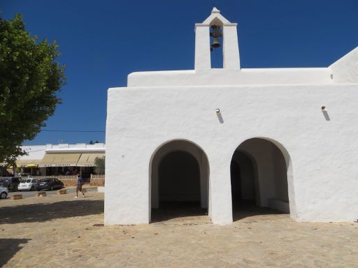 Ibiza, Spanien, Mietwagen Strecke PM–812 Sant Antoni – Santa Agnes de Corona, Kirche in Santa Agnes de Corona