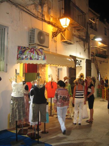 Ibiza, Spanien, Nachtleben 2007 / 2008, Modegeschäft in der Altstadt