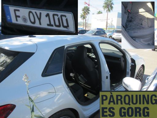 Vehículos abandonados, verlassene Fahrzeuge, Ibiza, Spanien, Audi, Kennzeichen Deutschland F OY 100, öffentlicher Parkplatz Es Gorg, Ibiza Stadt beim Hafen im Oktober 2025