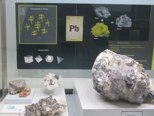 Museo de La Carolina, La Carolina, Spanien, Pb Bleimineral Galenit