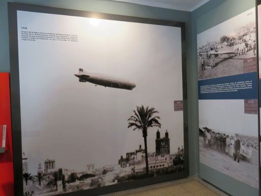Luftfahrtmuseum Flughafen Lanzarote, Spanien, Graf Zeppelin 1930 Überflug Las Palmas Gran Canaria 