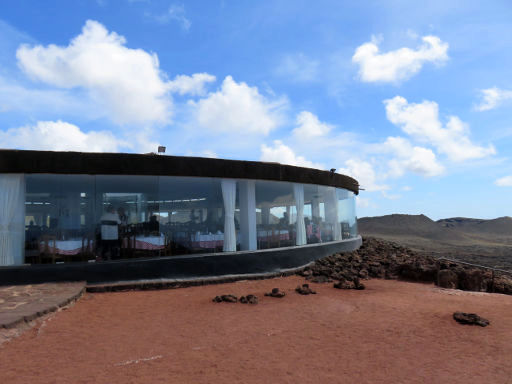 Nationalpark Montañas del Fuego – Timanfaya, Lanzarote, Spanien, Restaurant El Diablo mit Ausblick