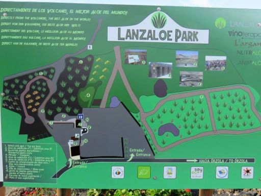 Lanzaloe Park, Órzola, Lanzarote, Spanien, Übersicht Lanzaloe Park