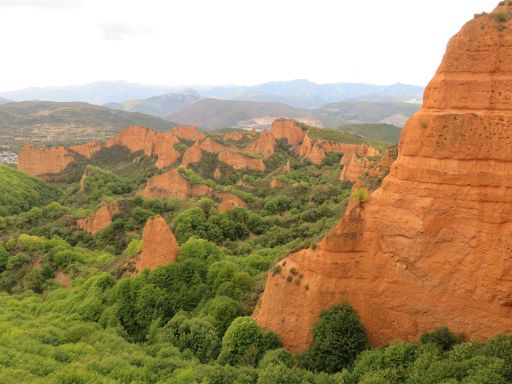 Las Médulas, Goldminen Kulturlandschaft, Spanien, Blick vom Aussichtspunkt Orellán