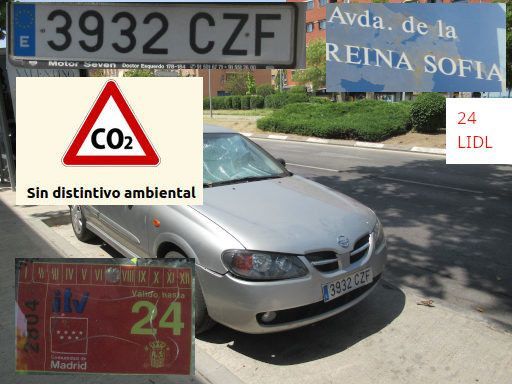 Veh&iacute;culos abandonados, verlassene Fahrzeuge, Legan&eacute;s, Spanien, Nissan Almeria dCi, Kennzeichen 3932 CZF, Erstzulassung August 2004, Avenida Reina Sofia 24, 28919 Legan&eacute;s im Juli 2026