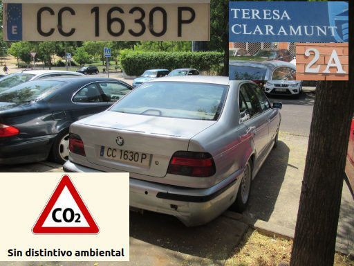 Veh&iacute;culos abandonados, verlassene Fahrzeuge, Legan&eacute;s, Spanien, BMW 5 er Serie, Kennzeichen CC 1630 P, Erstzulassung M&auml;rz 1997, Calle Teresa Claramunt 2 A, 28919 Legan&eacute;s im Juli 2026