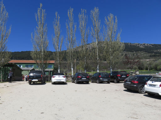 Prados Monteros Centro Hípico, Los Molinos, Madrid, Spanien, Parkplatz