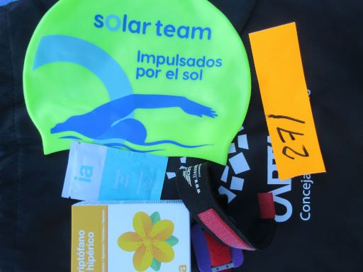 III. Traves&iacute;a Nataci&oacute;n Mar Menor 2026, Los Nietos, Spanien, Starterpaket mit Badekappe, Chip Zeitmessung, ia Haarwaschmittel Produktprobe, ia Tript&oacute;fano + hip&eacute;rico Kapseln und Nummer Wertsachenaufbewahrung