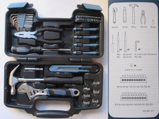 Auchan Werkzeugsatz 44 Teile für 14,96 Euro statt 19,95 Euro im November 2025