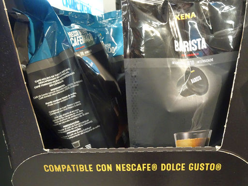 ALDI Supermercados, Madrid, Spanien, Kena Kaffee Kapseln kompatibel mit NESCAFÉ® Dolce Gusto®