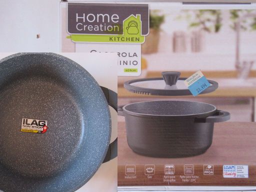 ALDI Supermercados, Madrid, Spanien, Home creation kitchen Aluminum Kochtopf 24 cm für 23,99 € im Mai 2022