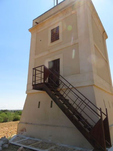 Arganda del Rey Turm optische Telegrafie, Madrid Spanien, Aufgang in den Turm