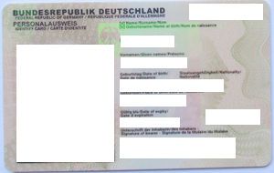 Botschaft Bundesrepublik Deutschland, Madrid, Spanien, Personalausweis mit Online-Ausweisfunktion 2020 Vorderseite