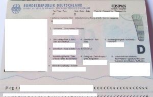 Botschaft Bundesrepublik Deutschland, Madrid, Spanien, Reisepass 2020 mit Passbild und persönlichen Daten